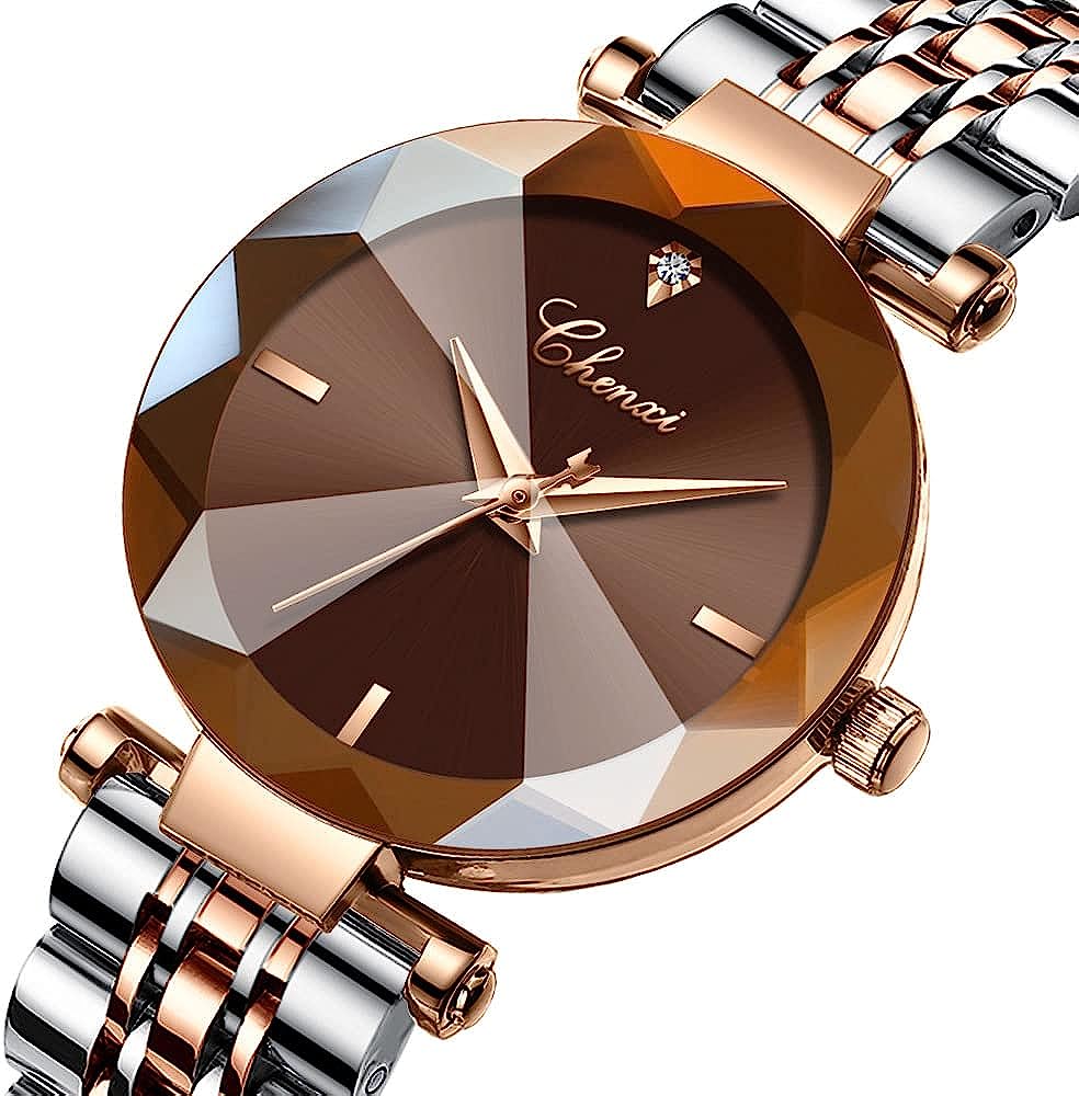 SENRUD Fashion Watches for Women Japan Quartz Rose Gold Watch Stainless Steel Mesh Band Waterproof Elegant Ladies Gifts Wrist Watch - Image 2
